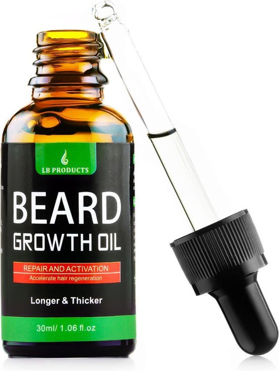 LB Products™ Baardgroei Olie - Baardolie - Baard groei middel - Baardhaar - Baardgroei stimuleren - Versnellen 30 ml