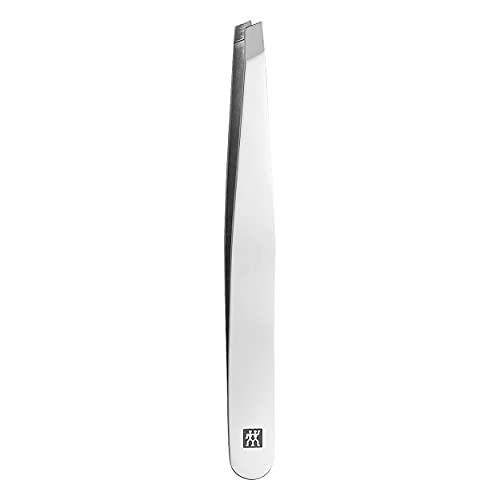 ZWILLING Schuine pincet voor nauwkeurige wenkbrauwen ontharing, roestvrij staal gematteerd, 90 mm