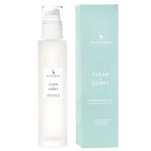 Gezicht Reinigingsgel met Salicylzuur & Biologische Aloë Vera 125ml - Natuurlijke Cosmetica Gezichtsreiniger met Hyaluron - Anti-Puistjes Reinigingsgel tegen Onzuivere Huid door Mother Nature