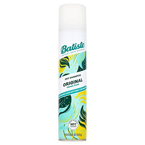 Batiste Droogshampoo Original 200 ml, Dry Shampoo voor het opfrissen en stylen van het haar, haarverzorgingsspray zonder uitspoelen, volumineuze haarstyling met de verfrissende citrusvruchtgeur