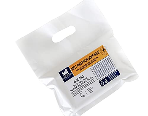 Forbury Aloë vera glycerinezeep transparante zeepbasis ruwe zeep 1 kg (SLS-vrij). Melt and Pour Clear zeepbasis