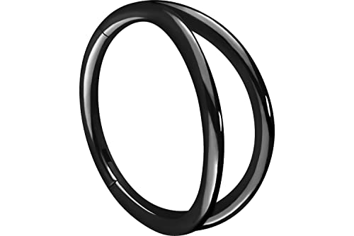 PIERCINGLINE Segmentring-clicker, chirurgisch staal, 2 ringen, piercing ring, neus, septum, oor, helix, kleur en maat naar keuze, chirurgisch staal 316L