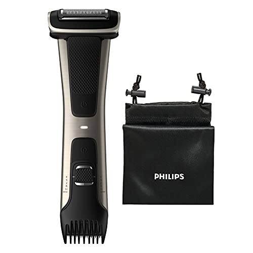 Philips Bodygroom Series 7000 - Te gebruiken onder de douche - 80 Minuten draadloos te gebruiken - Dubbelzijdig ontwerp - 5 Instelbare lengteinstellingen - Ergonomische handgreep - BG7025/15
