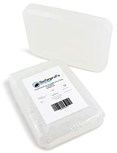 Seifenprofis - Glycerinezeep, ruwe zeep, zeepbasis, transparante zeep, (SLS/SLES-vrij) (1 kg transparant)