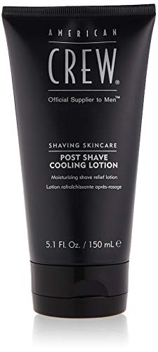 AMERICAN CREW – Post-Shave Cooling Lotion, 150 ml, 2-in-1 aftershave balsem & daglotion, verzorgingsproduct na het scheren, hydrateert en voorkomt scheerverbranding