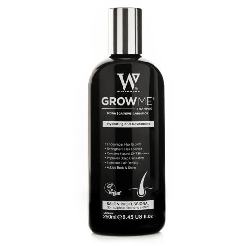 Watermans shampoo haargroei, luxe Preventie haaruitval Haarbehandeling, versnellen haargroei. Vegan & Vrij van parabenen, sulfaten