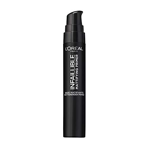 L'Oréal Paris Infaillible Mattifying Primer, matterende make-up primer, met anti-glans effect, bereidt de huid optimaal voor op de make-up