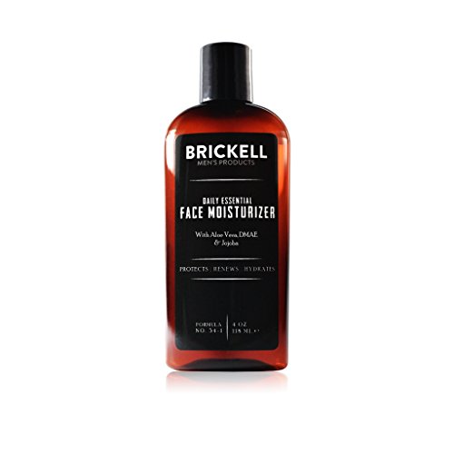 Brickell Men's Daily Essential Gezichtscrème voor Mannen, Natuurlijke en Organische Snel Absorberende Gezichtscrème met Hyaluronzuur, Groene Thee en Jojoba (Scented, 118 mL)