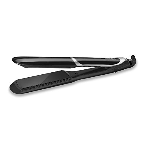 BaByliss ST397E Sleek Control Wide stijltang met brede platen van tourmaline-keramiek en afneembare steilkammetjes voor langer, dikker haar