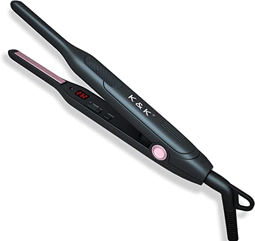 Mini-stijltang Curl & Straight 2-in-1 krullend effect, zachte golven of glad keramiek, instelbare temperatuur van 50 tot 232 graden stijltang voor haar Frankrijk
