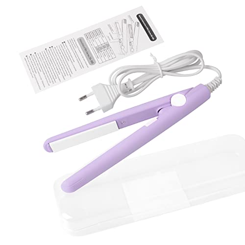 2 in 1 Stijltang, Toermalijn Keramische Smart Constante Temperatuur Mini Stijltang Hairstyling Iron Verwarming Curler voor Thuis of Salon (Purple)
