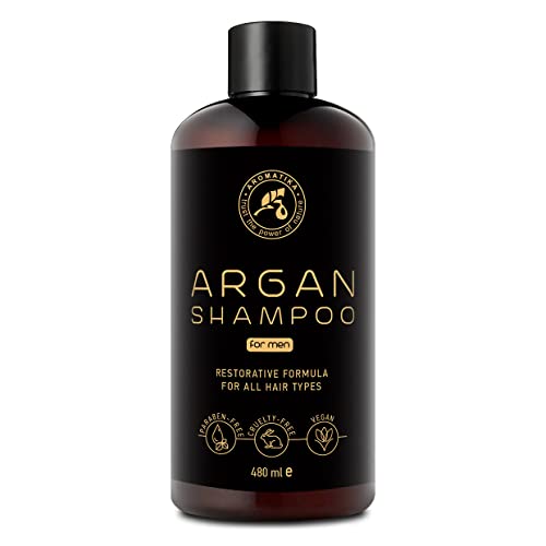 Shampoo voor Mannen Argania 480ml met Argan Olie - Natuurlijke Shampoo - Natuurlijke Plantenextracten - Natural Shampoo - Beautysalon - Wellness - Persoonlijke Verzorging - Vrij Van Kleurstoffen