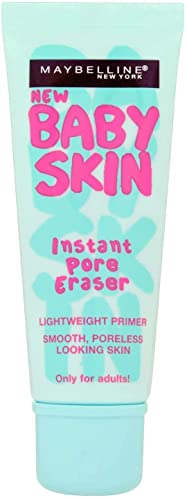 Maybelline New York Make Up Basis, Baby Skin Primer, langdurig en poriën verfijnend, transparant, 22 ml