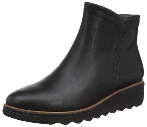 Clarks Sharon Heights_enkellaarzen voor dames, klassiek, zwart leder, 39.5 EU