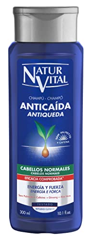 NaturVital Natuur en leven shampoo tegen haaruitval, normaal haar, blauw, fris, 300 ml