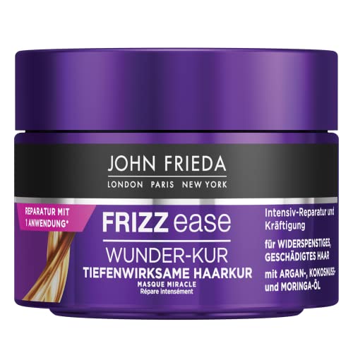 John Frieda Frizz Ease Wonderkuur - Diepe effectieve haarbehandeling - Inhoud: 250ml - Voor weerbarstig haar - intensieve reparatie en versterking