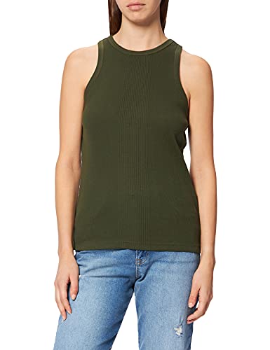 G-STAR RAW Dames Engineered Rib Tank Top T-Shirt, Groen (Dk Brons Groen C678-6059), XS