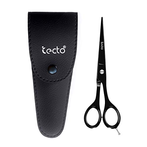 Tecto 6 inch kappersschaar, haarknipschaar voor professionele kappers, kapper roestvrijstalen schaar voor haarknippen, scherpe haarschaar voor vrouwen, mannen, kinderen en volwassenen (zwart)