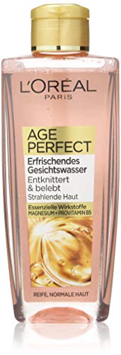 L'Oréal Paris Gezichtsreiniging, verfrissend gezichtswater voor reiniging en verzorging, voor rijpe huid, Age Perfect, 1 x 200 ml