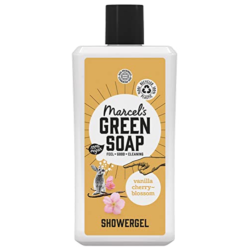 Marcel's Green Soap Douchegel 500 ml - Vanille & Kersenbloesem - Plantaardig - Milieuvriendelijk - Gerecyclede Flessen - Vegan