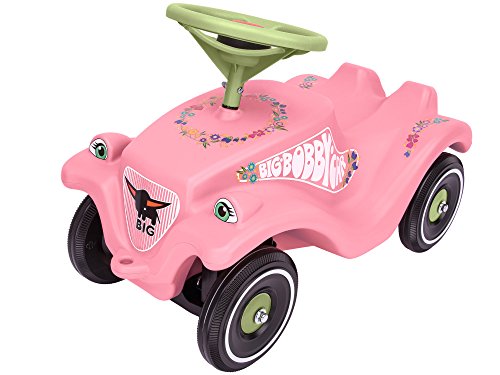 BIG Speelgoedfabriek Big 800056110 - Bobby-Car-Classic Flower kindervoertuig, roze