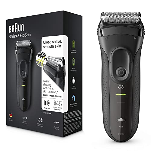 Braun Series 3 Scheerapparaat Voor Mannen, ProSkin, Elektisch Scheerapparaat, 3020s, Zwart