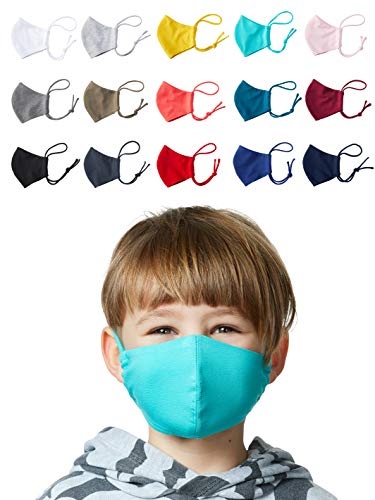 Enter the Complex® Mondkapjes Wasbar op 60 Graden met Filtervakje, 1Pcs, Masker Stof, Mondneusmasker van Jersey Katoen, zacht masker voor kinderen tot 6 jaar, Maat S, Magellan Blue