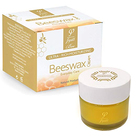 Fysio Beeswax Biologische vochtinbrengende crème voor handen, voeten, lichaam en ellebogen, tegen droge huid, rosacea, psoriasis, neurodermitis, eczeem, 50 ml