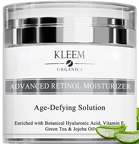 Retinol Gezicht Crème met Hyaluronzuur & Vitamine E - Anti Aging Crème tegen Rimpels en Ouderdomsvlekken | voor Dag & Nacht | Beter dan alle Anti Rimpel Serums & Moisturizers voor Gezicht Vrouwen