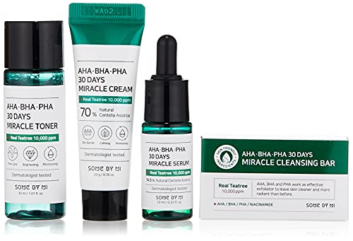 SOME BY MI Aha. Bha. Pha 30Days Starter Limited Edition 4 stuks Set (toner 30ml + serum 10ml + crème 20g + reinigingsbar 25g)