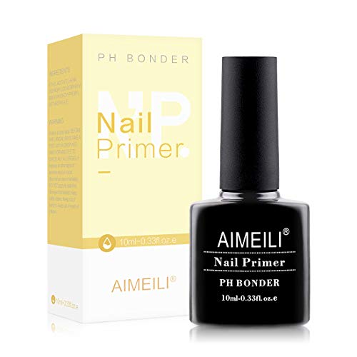 AIMEILI Nail Primer, UV nagellak gel nagellak Nagelprimer Hechtingsbevorderaar voor Bouwgel, Kleurengel, Acrygel, Acryl 10 ml