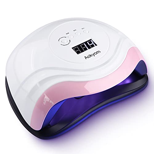 Aokyom Nageldroger 168 W 36 UV-Leds Lamp Voor Nagels Professionele Nagellamp met 10/30/60/99s Timer, Lcd-Display en Smartsensor Voor Vingers/Teennagels Voor Alle Gelnagellak, Gelnagels, Shellac