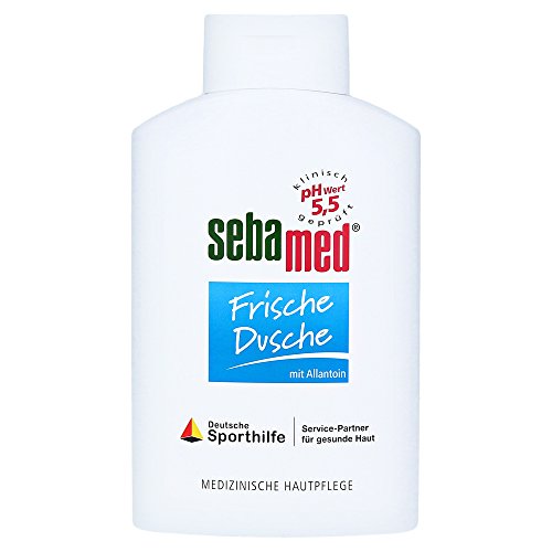 Sebamed Frisse douche, douchegel voor gevoelige en versleten huid, langdurig fris gevoel, verzorgt de huid met vocht door aminozuren en allantoïne, mannen en vrouwen (400 ml)
