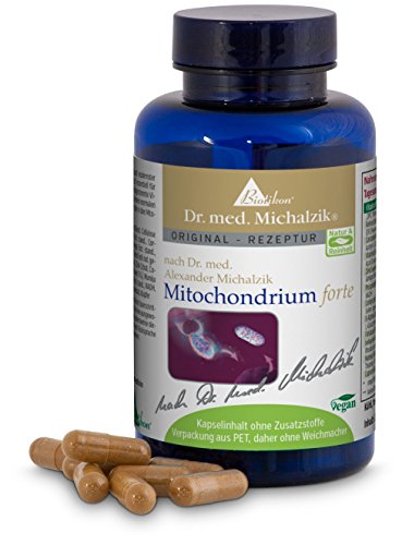 Mitochondrium forte volgens Dr. med. Michalzik®, 120 veganistische capsules met Q10, Acetyl-L-Carntin, NADH, Rhodiola rosea, fosfatidylserine, glutathion, thiamine, Cordyceps en koper - zonder toevoegingen - van Biotikon®