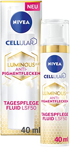 NIVEA Cellular Luminous630 Anti-pigmentvlekken, dagcrème (40 ml), hydraterende anti-pigmentvlekken vloeistof met SPF 50, dagcrème voor een gelijkmatige teint