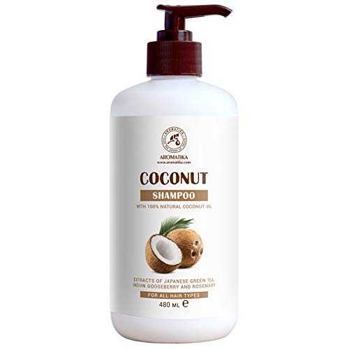 Kokos Shampoo 480ml - 100% Natuurlijke Kokosolie - Natuurlijke Kokosshampoo - Sulfaatvrije Shampoo - Natural Shampoo - Beautysalon - Wellness - Persoonlijke Verzorging - Vrij Van Kleurstoffen