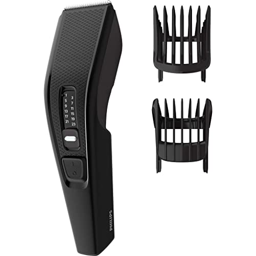 Philips Tondeuse 3000 Series - Roestvrijstalen messen - 13 Lengtestanden - Gebruik met snoer - Baardkam - Trim-n-Flow-technologie - Onderhoudsvrij - Gemakkelijk schoon te maken - Zwart - HC3510/15