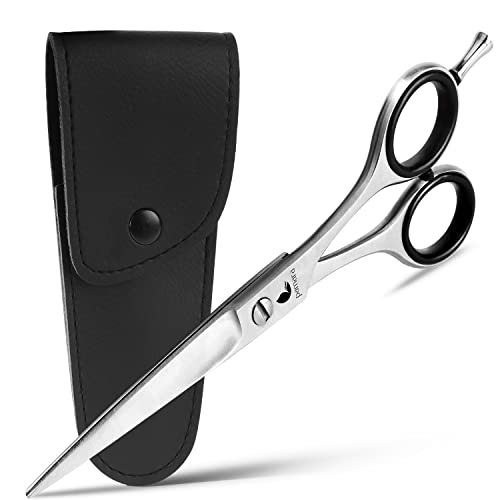 Pamara Premium haarschaar, 14 cm, extra scherpe kappersschaar, kappersschaar met etui, professionele kappersschaar voor mannen, vrouwen en kinderen
