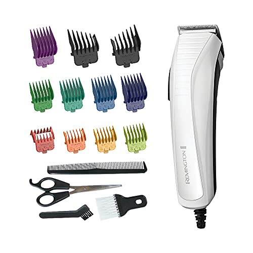 Remington Tondeuse Colour Cut (11 Opzetkammen, 16-Delige set, 0, 5-25mm, Met Snoer, Incl. Nekborstel, Schaar, Stylingkam) HC5035