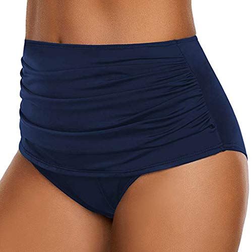 Watersport zwembroek voor dames, effen zwemshorts, boardshorts, strandbikini, strandwear, zwembroek, strandshorts, bikinibroek, strandshorts, badmode, bikinibroekje, bikinibroekje, marineblauw, L