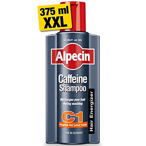 Alpecin Cafeïne Shampoo C1 375ml | Voorkomt en Vermindert Haaruitval | Energizer voor Sterk Haar | Natuurlijke Haargroei Shampoo voor Mannen