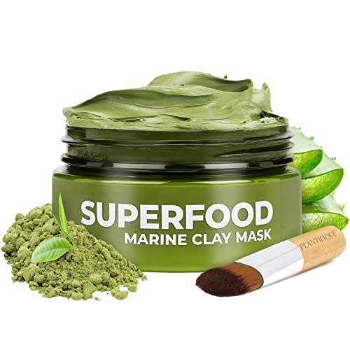 100% VEGAN Dead Sea Mud Mask with Avocado & Superfoods - Marine Clay Face Mask - Blackhead Remover - Facial Pore Minimiser - Cleanse and Detoxify the Skin - Natural for Young Looking Skin Face Masks