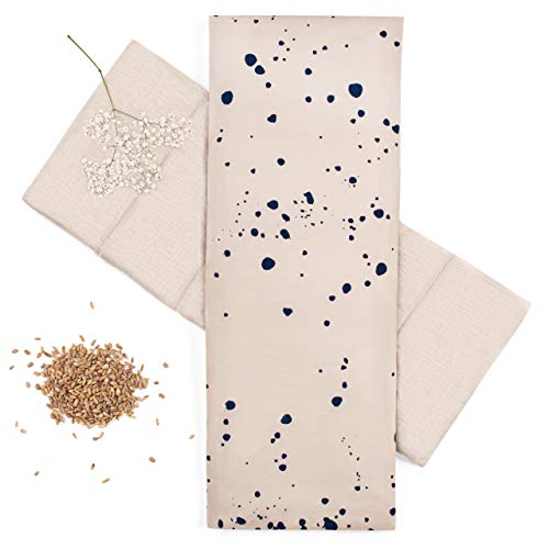 Blumtal Korrelkussen van katoen - warmtekussen van tarwekorrels voor rug en nek, verwarmingskussen 50 x 20 cm