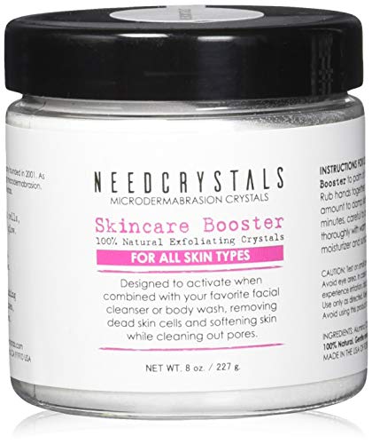 NeedCrystals Microdermabrasie-kristallen, gezichtsscrub. Natuurlijke gezichtspeeling voor doffe of droge huid Verbetert acne littekens, mee-eters, poriëngrootte, rimpels, vlekken en huidtextuur. 227 gram
