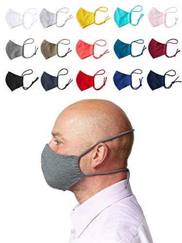 Enter the Complex® Mondkapjes Wasbar op 60 Graden met Filtervakje, 1Pcs, Masker Stof, Mondneusmasker van Jersey Katoen, Dames en Heren, Maat L, Slate Grey