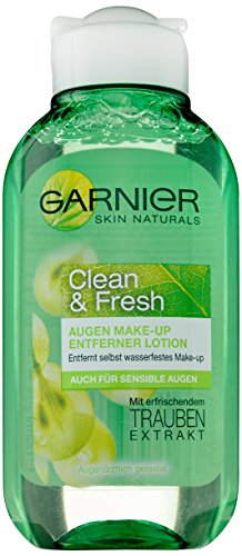 Garnier Oogmake-up remover/make-up middel, verwijdert zelfs waterdichte make-up, met druivenextract, getest door oogartsen, Skin Naturals, 1 x 125 ml