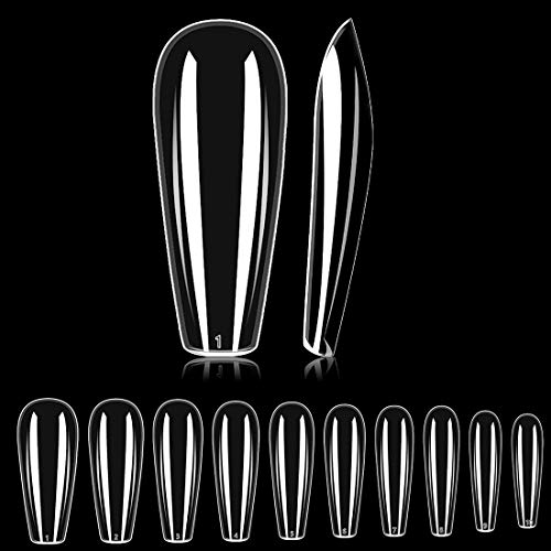 500 STUKS Ballerina valse nagels Lange kist kunstnagels Acryl nagel tips