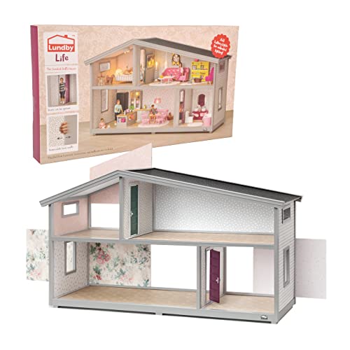 Lundby - Poppenhuis - 2 verdiepingen tellend speelhuis voor kinderen, meisjes en jongens - Poppenhuis met ramen