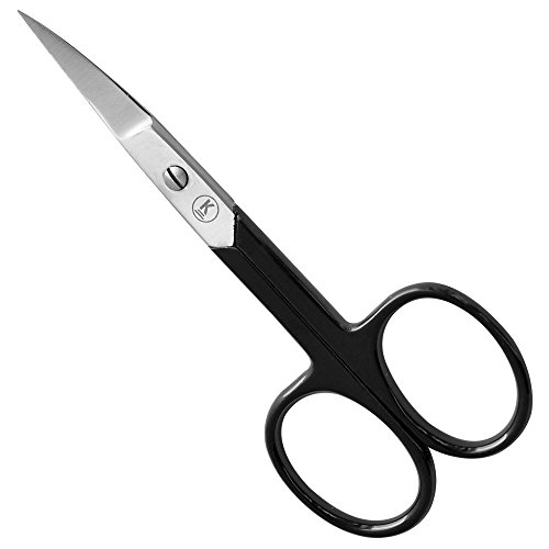 K-Pro Nagelschaar gebogen spits scherp roestvrij staal, 1 stuk (zwart)