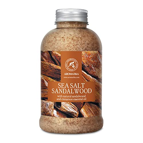 Badzout Sandelhout 600g Zeezout - Tegen Acne - Droge Huid - Spierpijn - Vermoeidheid - Huidverzorging - Aromatherapie - Anti-Stress - Bad - Spa - Wellness - Ontspanning - Anti-Aging